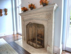 Custom New French Cast Stone Fireplace Mantel
