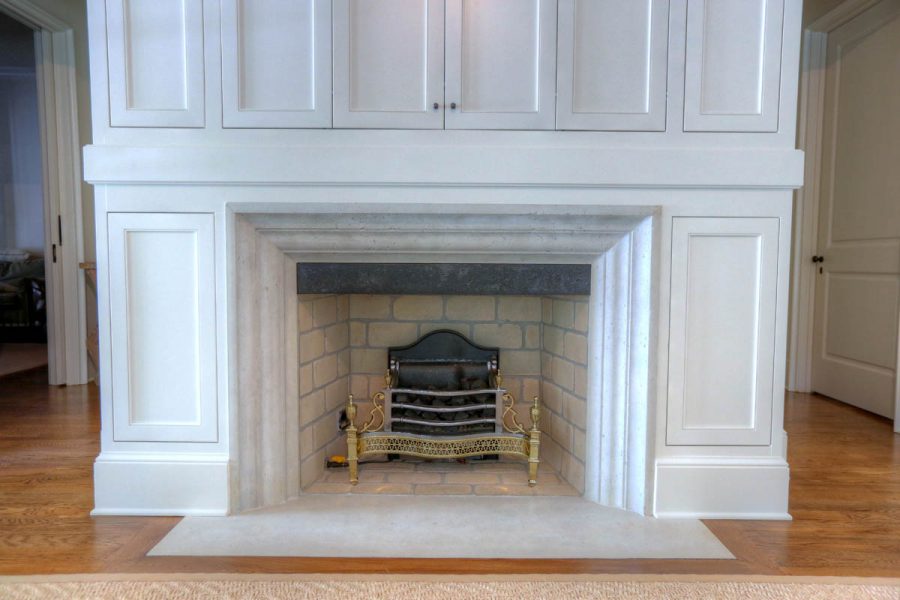 Eloise contemporary cast stone Fireplace Surround