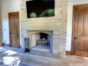exterior cast stone fireplace mantel