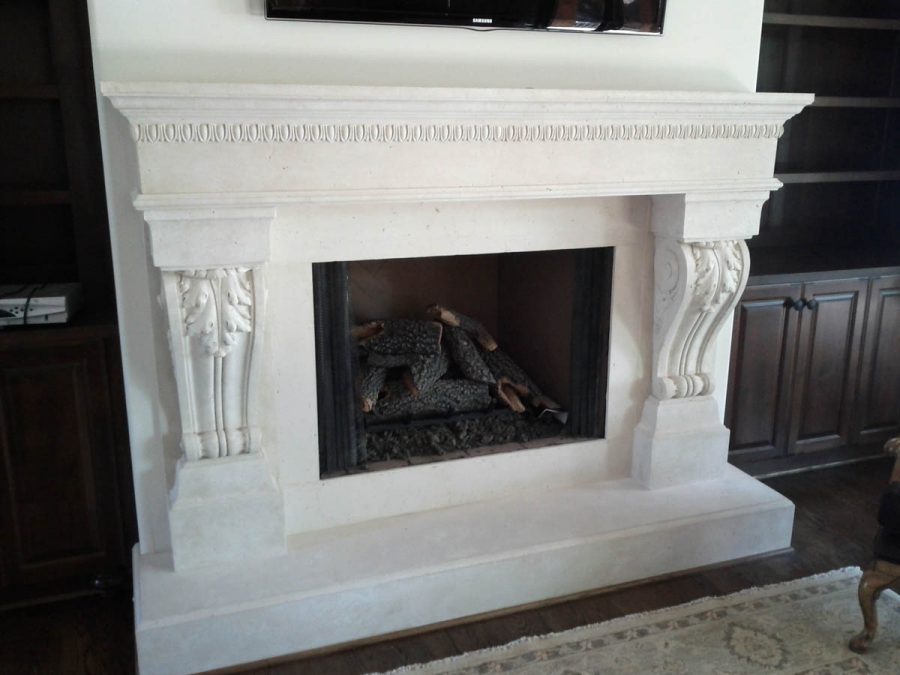 La Rochelle with Milan Legs Fireplace Mantel