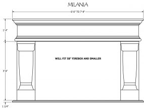 milania cast stone fireplace mantel drawing