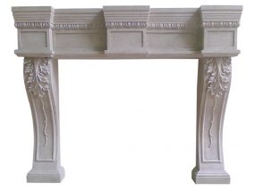 Windsor Cast Stone Fireplace Mantel outline