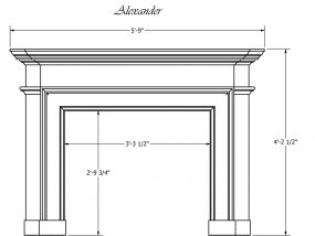 Alexander Cast Stone Fireplace Mantel Shop Drawings