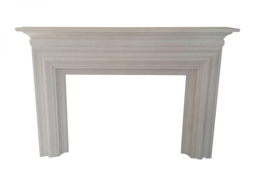 Lloyd-with-Shelf Cast Stone Fireplace Mantel Outline, cast stone mantel