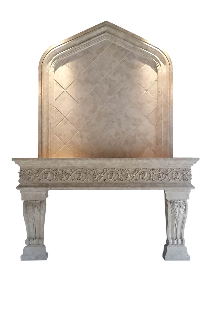 Milania-with-overmantel Fireplace Mantel Outline