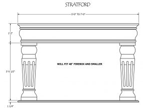 Stratford Fireplace Mantel drawing